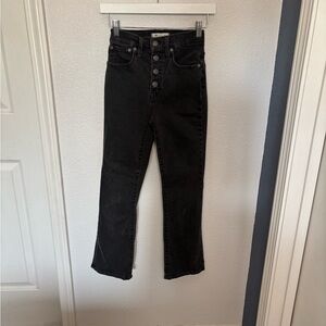 Madewell Black High-Rise Button Jeans